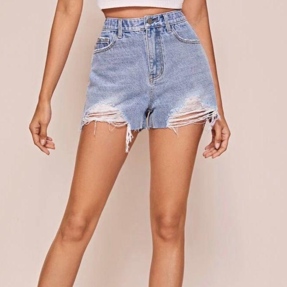 SOLD- (Brand New) Cute Distressed/cut off Jean Shorts